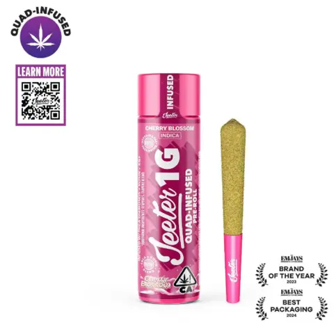 Jeeter - Cherry Blossom (H) Quad-Infused Joint - 1G infused pre-roll