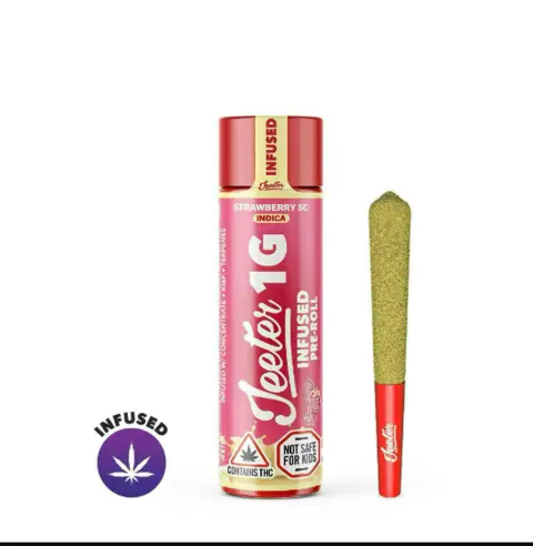 Jeeter - Strawberry Sc (I) Quad-Infused Joint - 1G infused pre-roll