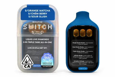 Boutiq Switch Gum 2G - (S) Orange Matcha / (S) Chem Berry / (S) Sour Slush all-in-one vape
