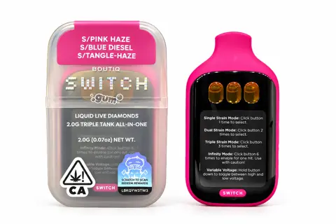 Boutiq Switch Gum 2G - (S) Pink Haze / (S) Blue Diesel / (S) Tangie-Haze all-in-one vape