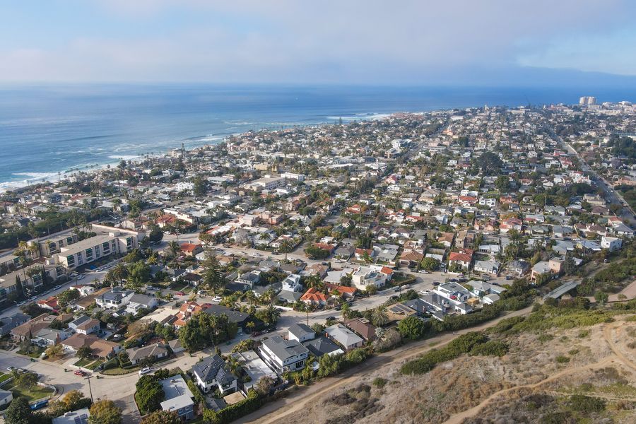 A view over an Orange County neighborhood from a hillside